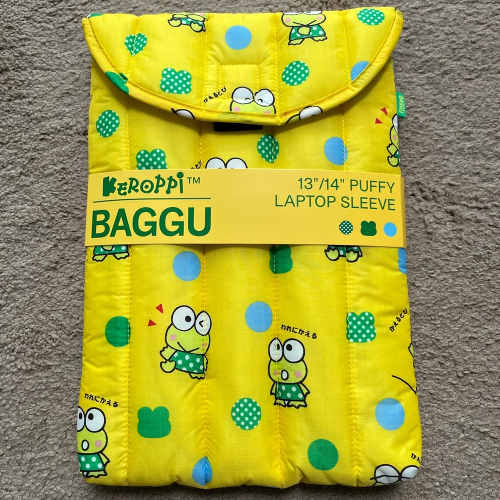 NEW! Baggu x Sanrio Keroppi Laptop Sleeve
